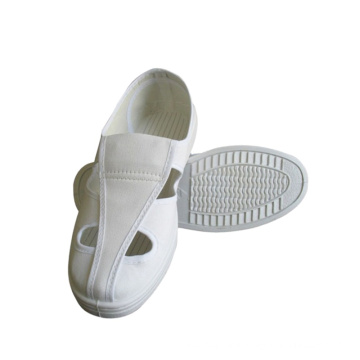 LN-7103 Hot Sale Cleanroom PU 4 Holes Lab ESD Canvas Shoes